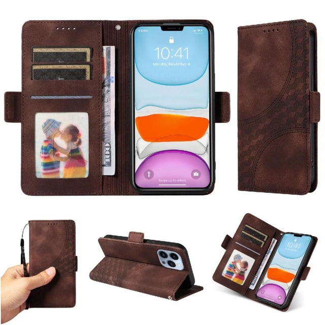 Funda GANGXUN para iPhone 13 Pro Max con diseño acolchado elegante, cuero PU, protección total y ajuste preciso