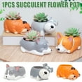 thumbnail image 1 of Dogs Desktop Succulent Plants Flower Pot Home Office Garden Bonsai Planter, 1 of 7