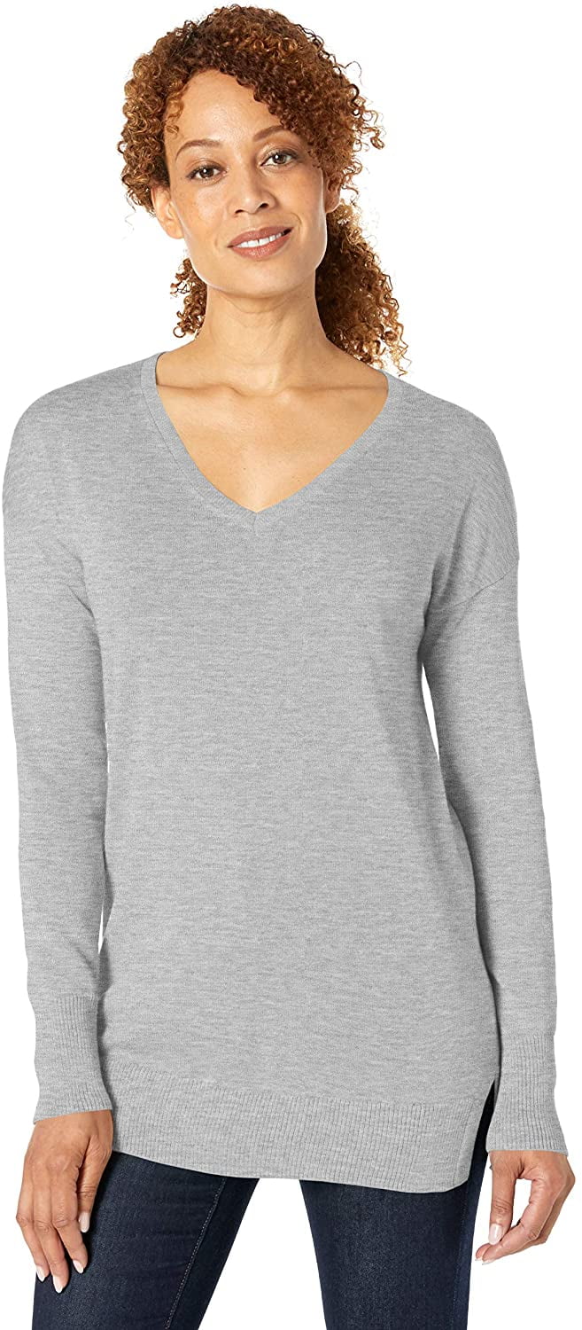 women's v neck tunic sweater