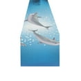 thumbnail image 2 of MKHERT The Underwater World with Dolphins and Plants Table Runner for Wedding Party Banquet Decoration 16x72 inch, 2 of 3