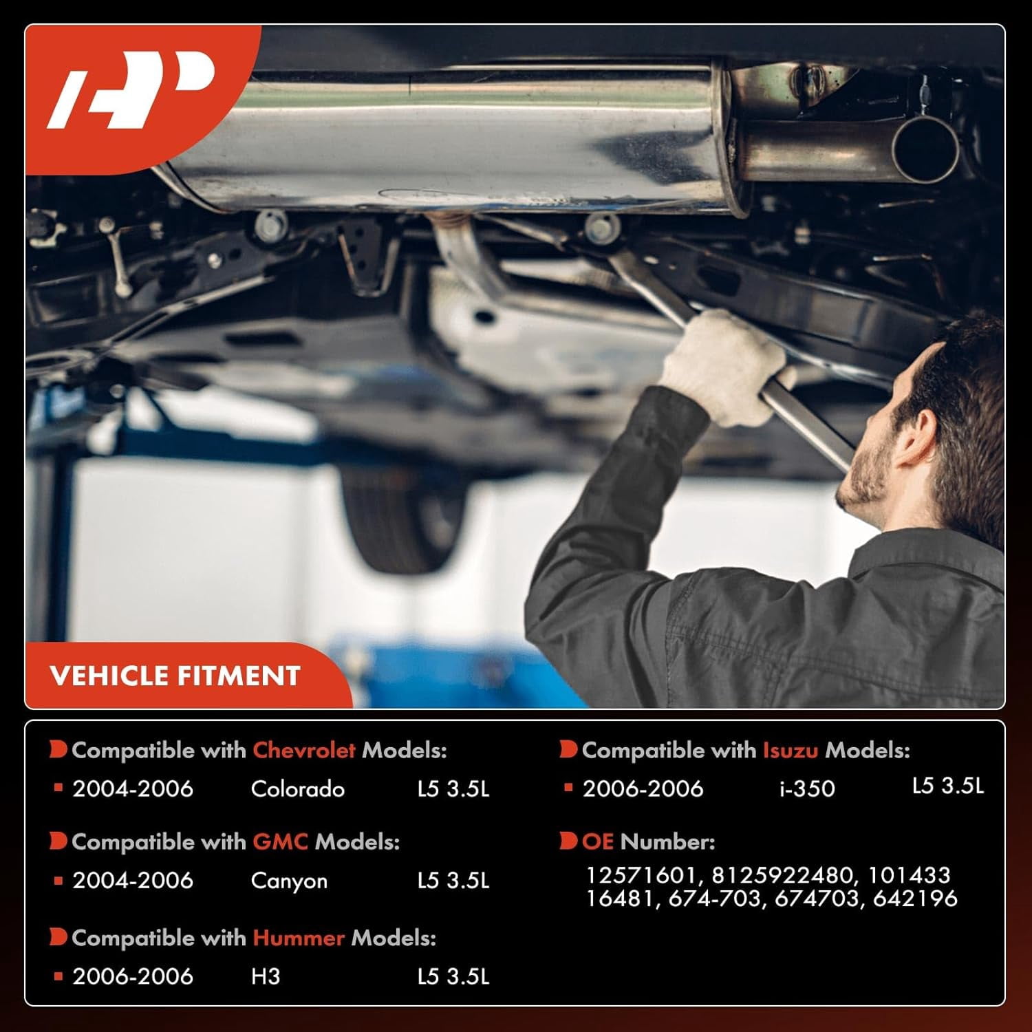 A-Premium Front Exhaust Manifold Catalytic Converter Kit Direct-Fit Compatible with Chevrolet Colorado 2004-2006 & GMC Canyon 2004-2006 & Hummer H3 2006 & Isuzu i-350 2006, 3.5L, EPA Compliant