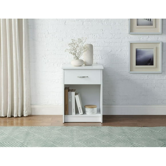 Mainstays Single Drawer Nightstand, 1 drawer, 24” tall
