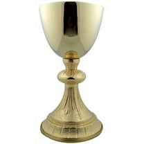 Gold Gild Catholic Christian Chalice Chapel Goblet Cup and Paten Church