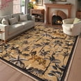 thumbnail image 6 of Garvee 10x13 Tiger Area Rug Washable Rug, Tropical Jungle Plant Printed Rugs Non Slip Non Shedding Indoor Rug Carpet for Bedroom Living Room Dining Room, Brown, 6 of 8