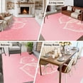 thumbnail image 5 of Large Area Rugs for Living Room Bedroom, Happy Valentine's Day 6'x9' Rug Washable Carpet Runner Indoor Outdoor, Pink Shining Love Heart Romantic Non Slip Floor Mats Rug for Kitchen, Playroom, 5 of 8