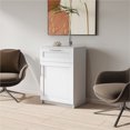 thumbnail image 2 of Shunda K Stackable Storage Cabinet,23.62" W x 15.75" D x35.43" H, White, 2 of 9