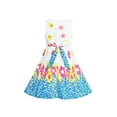 thumbnail image 2 of Girls Dress Flower Purple Bow Tie Summer Sundress 6 Years, 2 of 6