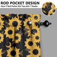 thumbnail image 5 of Kitchen Curtains 24 Inch Short - 3 Panel Set, Boho Sunflower Butterfly Floral Print, Rod Pocket Window Curtain for Rustic Farmhouse, Country Vintage Summer Decor, Easy Wash, 5 of 6