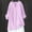 Pink, variant on DuoJiaJ Womens Oversized Button Down Shirts Casual Loose Long Sleeve Solid Lapel Long Blouses Tops Blue L