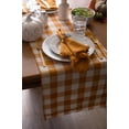 thumbnail image 6 of CC Home Furnishings Heavyweight Checkered Fringed Cotton Table Runner - 72" - Pumpkin Spice and, 6 of 8