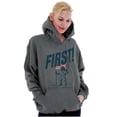 thumbnail image 4 of First on the Moon USA Flag Astronaut Hoodie Sweatshirt Women Men Brisco Brands X, 4 of 6