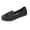 Black, variant on Black Ladies Loafers Tassel Decor Soft Flat Bottom Slip On Comfortable Flexible Fit For Daily Casual Walking And All Day Outdoor Wear Footwear Size 42