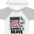 thumbnail image 4 of Inktastic Home of the Free Because My Daddy is Brave with Flag Boys or Girls Baby Bodysuit, 4 of 5