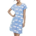 thumbnail image 1 of Kcodviy Chemise de Nuit en Coton pour Femme, Vêtement de Nuit, Grande Taille, Chemise de Nuit pour Femme à Manches Courtes, Chemise Décontractée, Chemises de Nuit en Coton pour Femme, Robe de Nuit Imprimée, 1 of 6