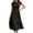 Black, variant on Heliisoer Woman Dress, Clearance Summer Women's Bohemian Short Sleeve Long Beach Sun Dresses Solid Maxi Dress