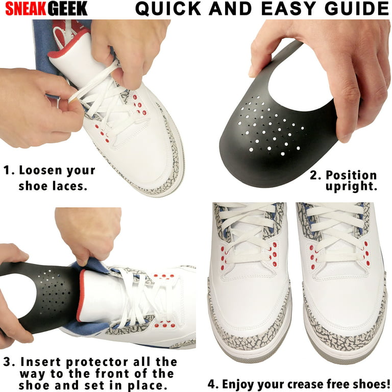 Shoe Crease Protector for Mens Shoes 8-12 Black Sneaker Crease Preventer