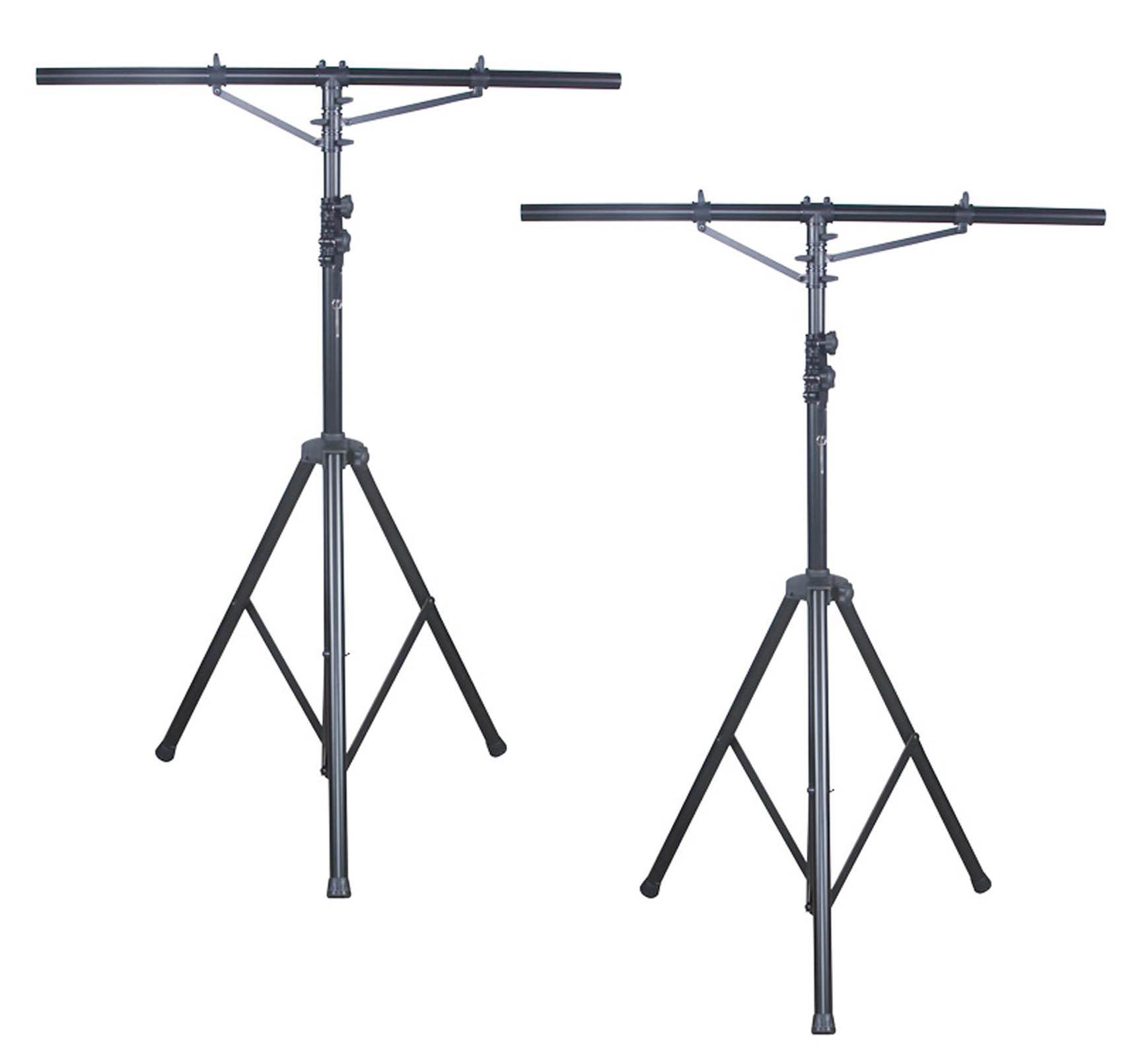 (2) AMERICAN DJ LTS2 Aluminum Black Heavy Duty 12 Ft Tripod TBar