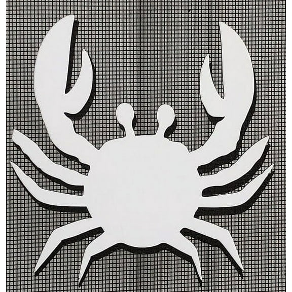 DCentral CRAB Flexible Magnet: Double-Sided Décor; Double-Sided. Bright White-Easier to See Day & Night. Decorative. Helps to Stop Walking into Screens, Covers Tears in Screens Size L 4.5" x W 4.5 "