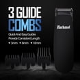 thumbnail image 6 of Barbasol Touch Up Beard Trimmer for Men w/ Stainless Steel Blades and 3 Guide Combs, Black, 6 of 11