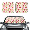 thumbnail image 6 of Lsque Hand Drawn Strawberry 2 PCS Windshield Sun Shade | CarFoldable Window Covers | Car Accessories Reflect UV for Universal Cars SUV Truck | Large, 6 of 7