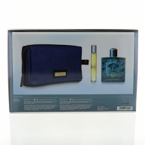 Versace VERSACE EROS MEN 3 PIECE GIFT SET 3.4 OZ EAU DE TOILETTE
