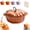 Orange-A, variant on Pumpkin Enameled Cast Iron Dutch Oven with Lid, Oven Safe Soup Casserole Dish with Dual Handles, Cute Fall Harvest Decor Bakeware for Thanksgiving Halloween