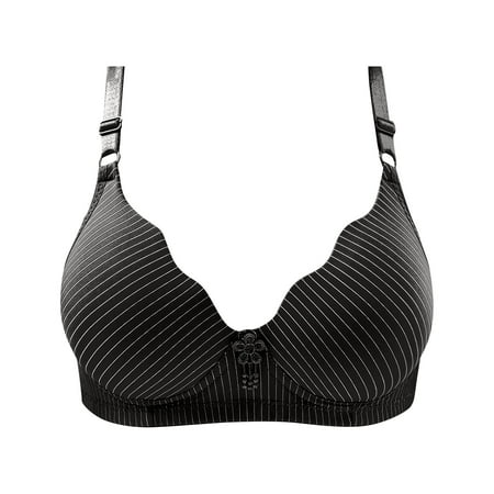 

BIZIZA Women Bralette 18 Hour Adjustable Straps Support Push Up Comfort Women s Bra Black 36