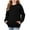 Black, variant on akafmk Girls Crewneck Sweatshirts Long Sleeve Pullover Tops Solid Color Casual Sweatshirt with Pocket Fall Winter Clothes for Daily School Wear, Size 14-15 Years