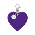 thumbnail image 2 of Delight Jewelry Acrylic 1" Purple Heart - Silvertone Clip on Charm with Clear Crystal Drop, 2 of 5