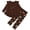 Brown, variant on Lanbubble 1-5Y Toddler Girl 2-Piece Outfits Set Long Sleeve Ruffle Hem Top Floral Pants Fall Winter Kids Girl Clothes