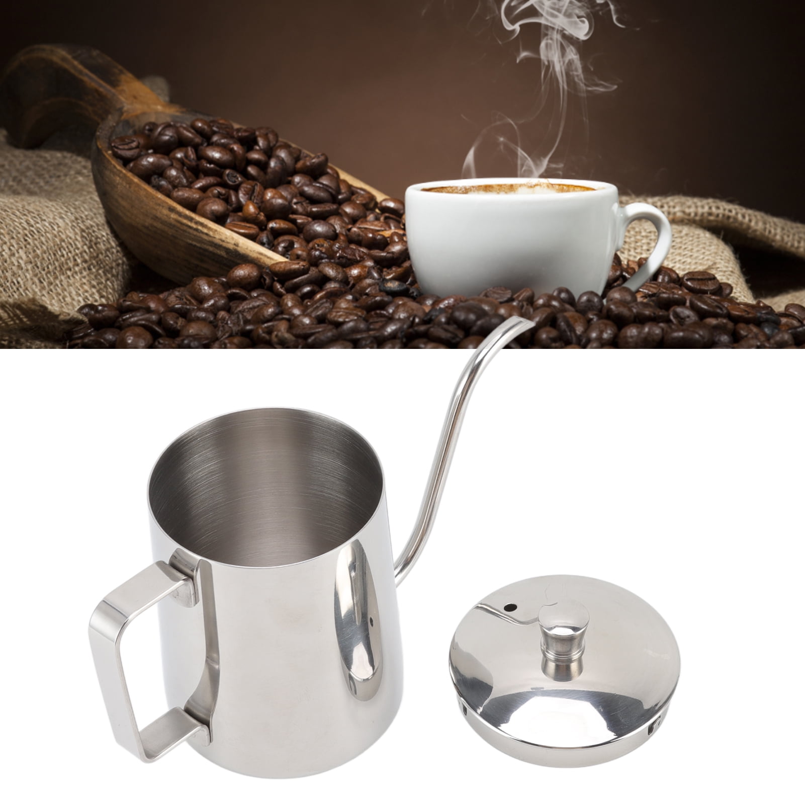 Ecoyyzn Pour Over Coffee Kettle Stainless Steel Handheld Narrow Drip Gooseneck Coffee Pot