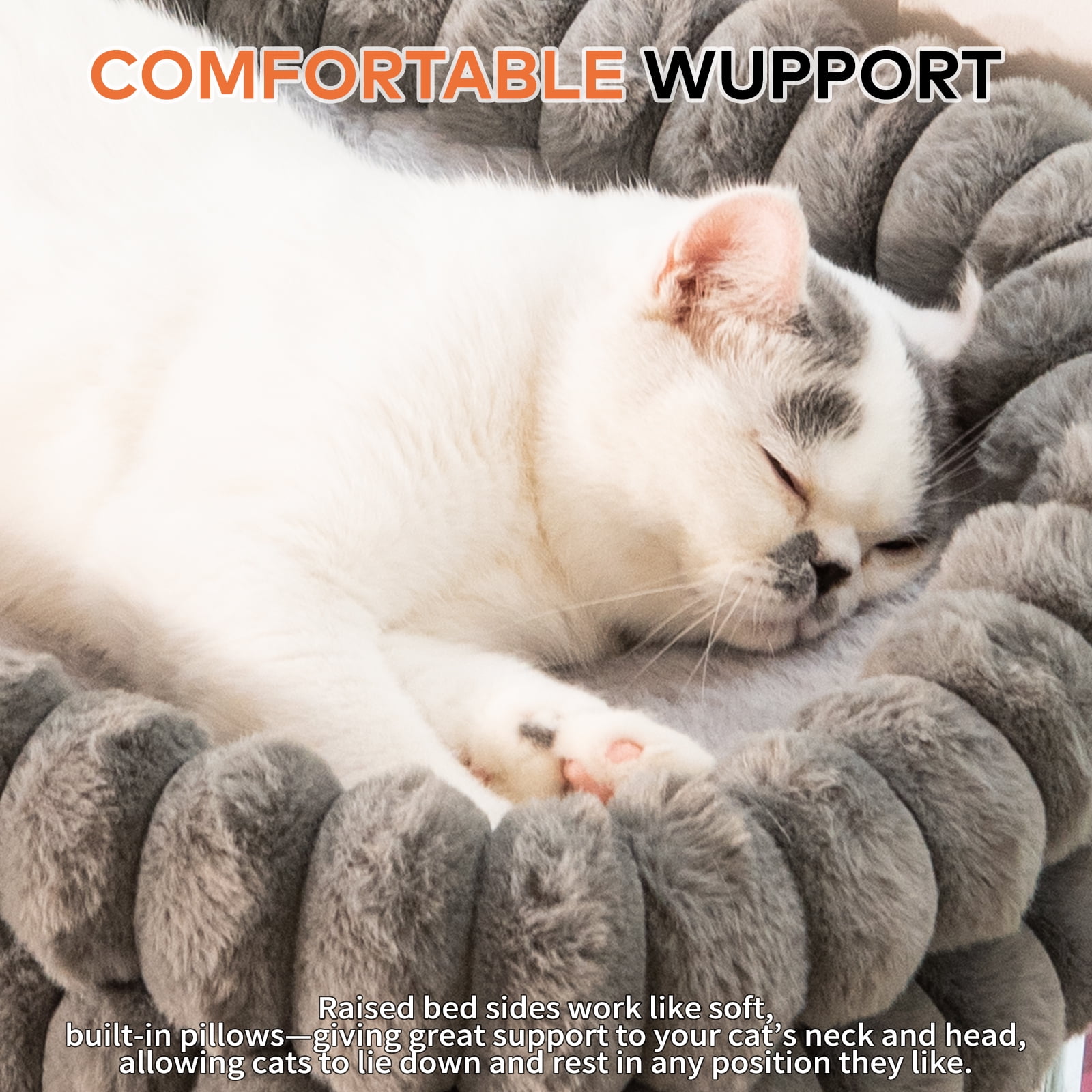 CheerPals Cat Window Perch, 27*15in Double-Layer Foldable Pet Hammock for Wall with Suckers for indoor(Large,Gray)