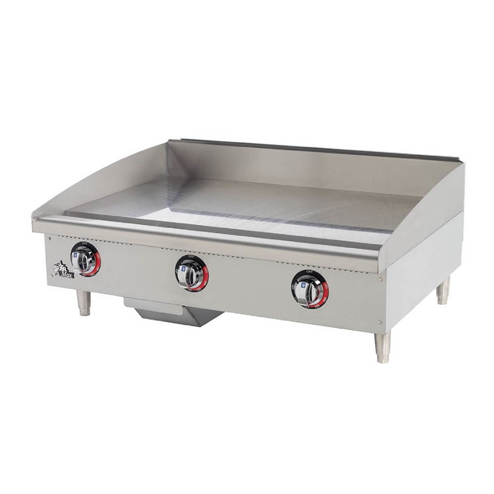 36 Electric Griddle w/ Thermostatic Controls - 1 Steel Plate, 208-240v