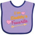 thumbnail image 3 of Inktastic I'm Daddy's Favorite with Arrow and Hearts in Pink Boys or Girls Baby Bib, 3 of 4