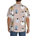 thumbnail image 7 of Goofa Cute Hand Drawn Bear Printed Men's Casual Short-sleeved Shirt,Lightweight Breathable Button-down,Summer Casual men's top,Versatile Fashion shirt-3X-Large, 7 of 7