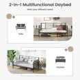 Costway Daybed for Adults Twin Size Metal Frame Heavy Duty Sofa Bed
