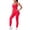 Red, variant on Riecok Backless Bodysuits for Women Stretchy Sleeveless Jumpsuits Solid Butt Liftings Workout Yoga Shapewear