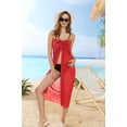 thumbnail image 4 of Ekouaer 2 Packs Sarong for Women Coverup Wrap Beach Chiffon Long Bathing Suit Wrap Tie Bikini Sheer Sarong Dress, 4 of 6