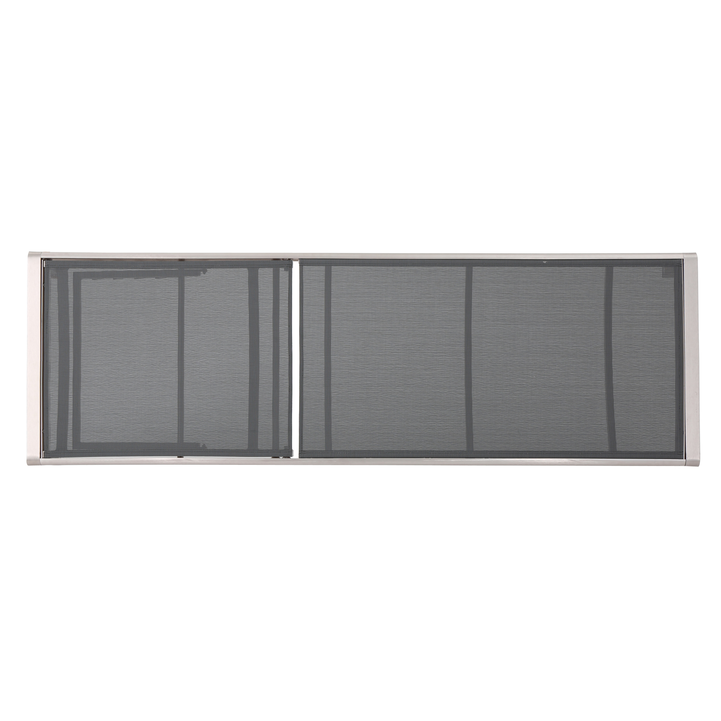 Miller Outdoor Mesh Chaise Lounge, Set of 2, Dark Grey, Silver