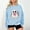 Light Blue#2, variant on Black*Friday Discounted Items under $5 GaThRRgYP Womens Sweatshirt Fall Plus Size,Fashion Women's Printed Casual Long Sleeve Ladies Loose Hoodless Sweatshirts Blouse Gray S
