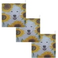 thumbnail image 6 of SKYSONIC 5 PCS White Dog in Sunflowers Baby Muslin Washcloths, Face Towel Burp Cloths Ultrasoft Absorbent Cotton Bath Wipes Towels for Newborn Boys Girls, 6 of 7
