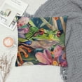 thumbnail image 2 of PRATYUS Funny Animal Frog Home Decorative Throw Pillow Cover Watercolor Tree Frog in Tropical Jungle Cushion Case Decoration Outside Pillowcase Sofa Couch Decor White, 2 of 5