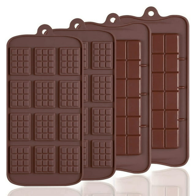 Chocolate Bar Mold Silicone Break-Apart Candy Molds , Chocolate Chunk Protein Energy Bar Candy Bar, Easy Release Candy Molds