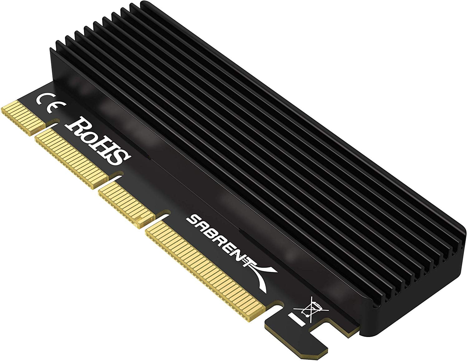 Sabrent nvme m 2 ssd to pcie x16 x8 x4 card with aluminum heat sink ec