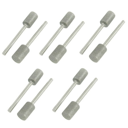 

10 Pcs 3mm Dia Shank 8mm Head Diamond Mounted Point Grinding Tool