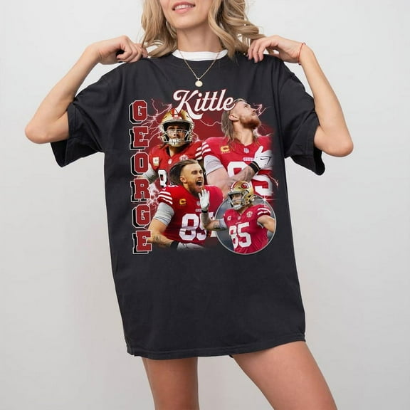 George Kittle 90s Vintage Bootleg T-Shirt, George Kittle shirt, Vintage Oversized Sport Tee