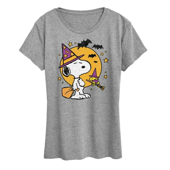 Peanuts - Snoopy Woodstock Witchcraft - Women's Short Sleeve Graphic T-Shirt