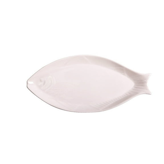 Homoyoyo Ceramic Fish Shaped Dish for Kitchen Appetizers Sushi and Desserts 1Pc