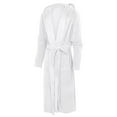 thumbnail image 5 of Glonme Mens Wrap Robe Hooded Dressing Gown Solid Color Bath Robes Winter Warm Towelling Fluffy Long Sleeve Nightwear White 3XL, 5 of 8