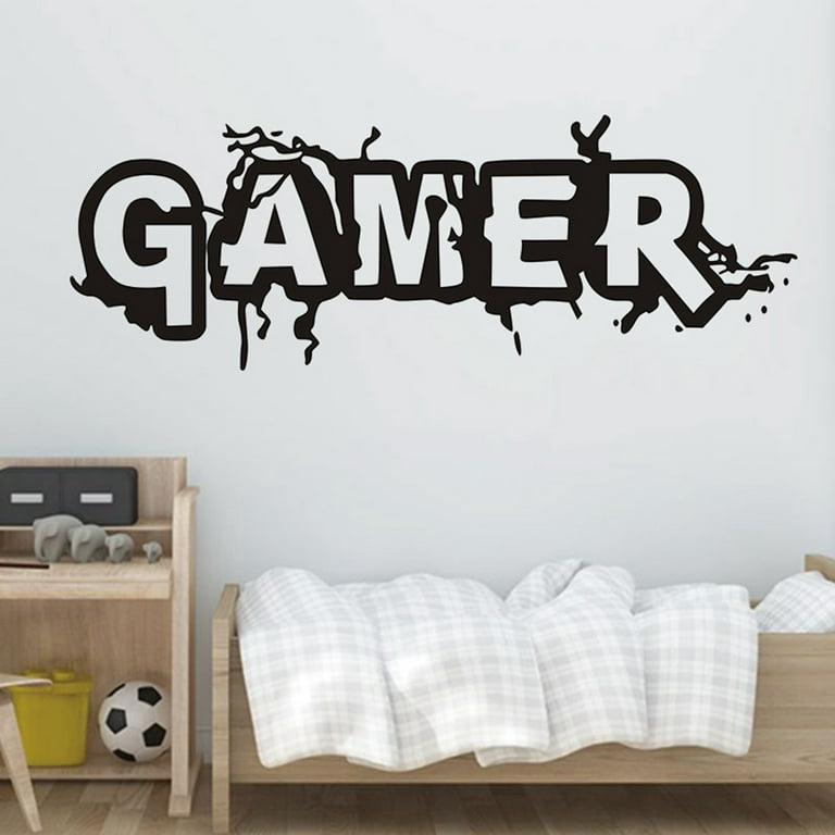 Besufy Wall Sticker Removable Gamer Decal Mural Home Bedroom
